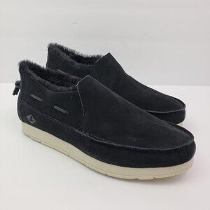 NEW Sperry Moc Sider WR Mens Size 11.5 Black Suede Comfort Shoes STS23724